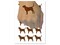 Bloodhound Dog with Heart Temporary Tattoo Water Resistant Fake Body Art Set Collection (1 Sheet)